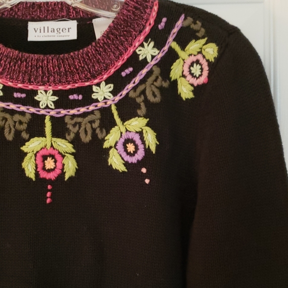NWOT Villager / Liz Claiborne Sweater - Picture 2 of 7